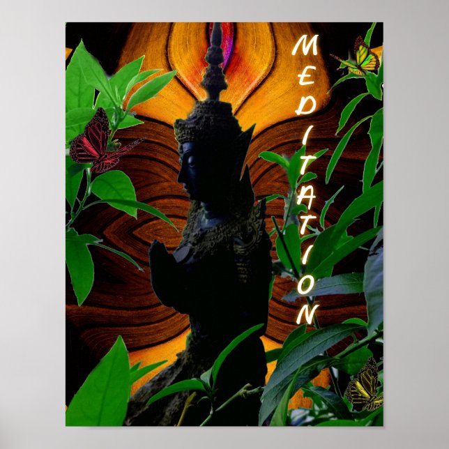 Poster de Meditação Prayer Buddha (Frente)