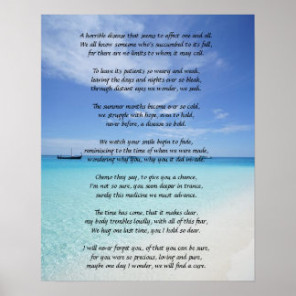 poster de memória do cancer