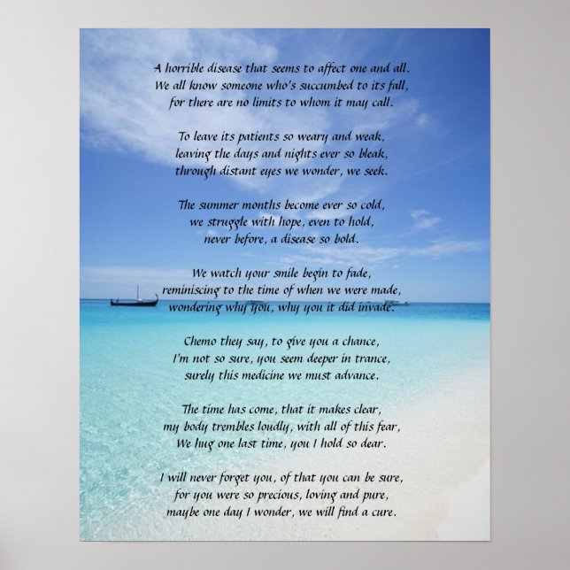 poster de memória do cancer (Frente)