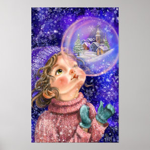 Poster de Menina Sonhadora Fofa