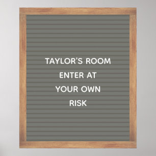 Poster de Mensagem Personalizada de Sinal de Conse