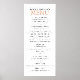 poster de Menu Cantaloupe de 4" x 9"