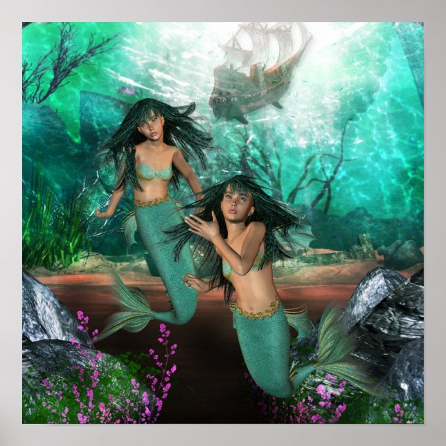 Poster de Mermaid Twins (Frente)