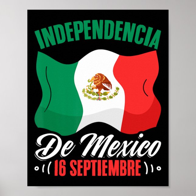 Poster De Mexico 16 Septiembre Independência Mexicana (Frente)
