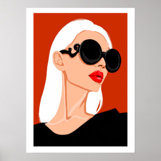 Poster de moda, Arte feminina, Flat, Arte de Pared