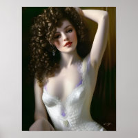 Poster de modelo de lingerie