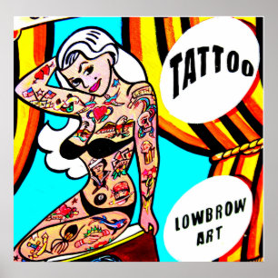 poster de modelo loiro tatuado