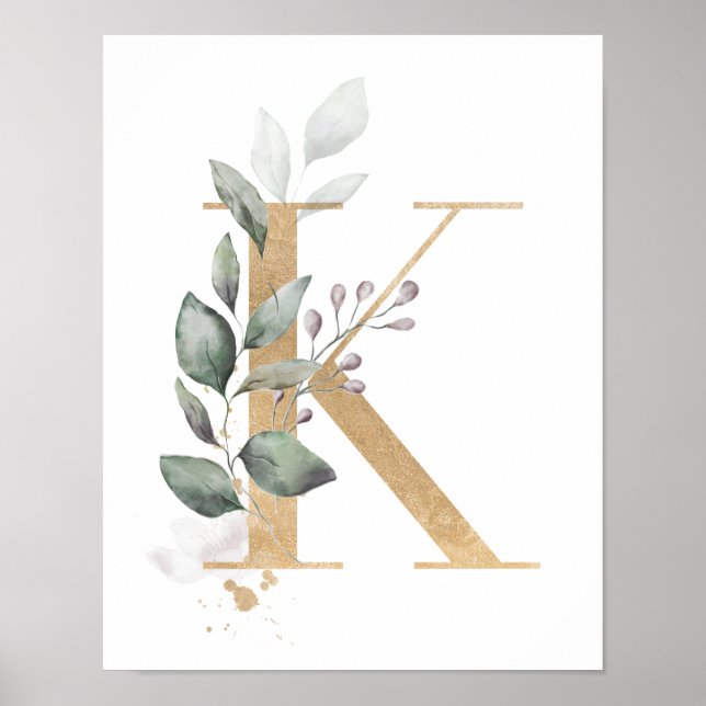 Poster de Monograma - Letra K (Frente)