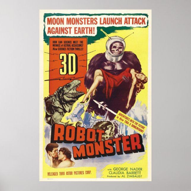 poster DE MONSTRADOR DE ROBÔ 3D (Frente)