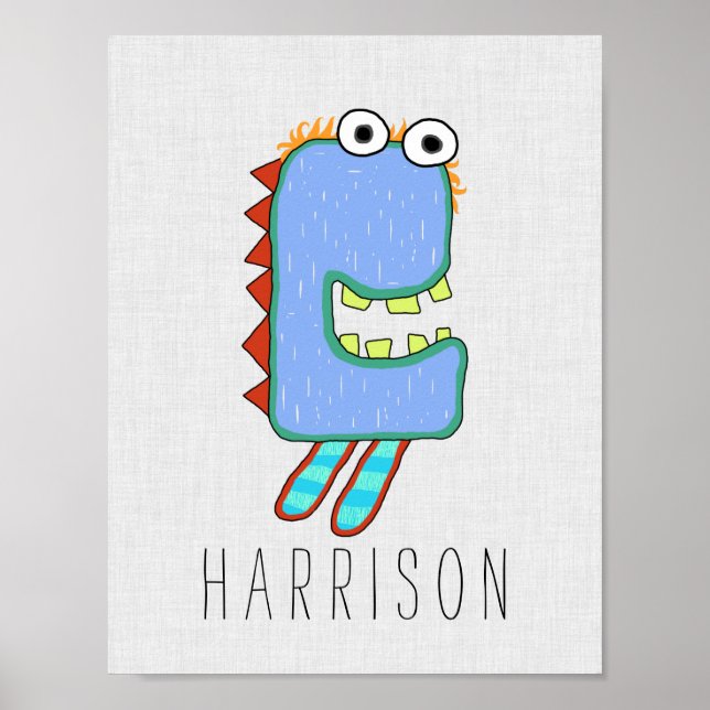 Poster de Monstro Personalizado (Frente)