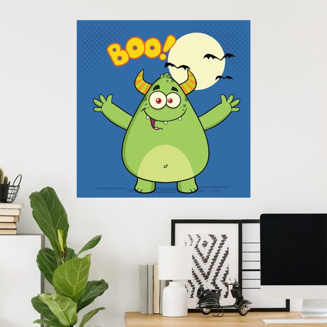 Poster de Monstro Verde do Halloween (Criador carregado)