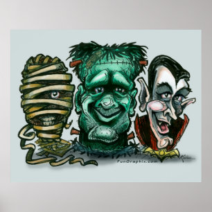 Poster de Monstros de Filme de Horror