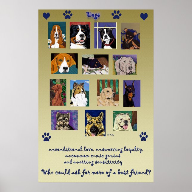 Poster de Montagem de Cães (Frente)