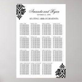 Poster de montagem em assento preto e branco