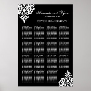 Poster de montagem em assento preto e branco