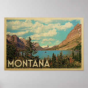 Poster de Montana - poster das viagens vintage do