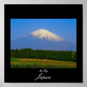 Poster de Monte Fuji em Japão. Fuji San.