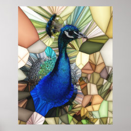 Poster de Mosaico Peacock Colorido