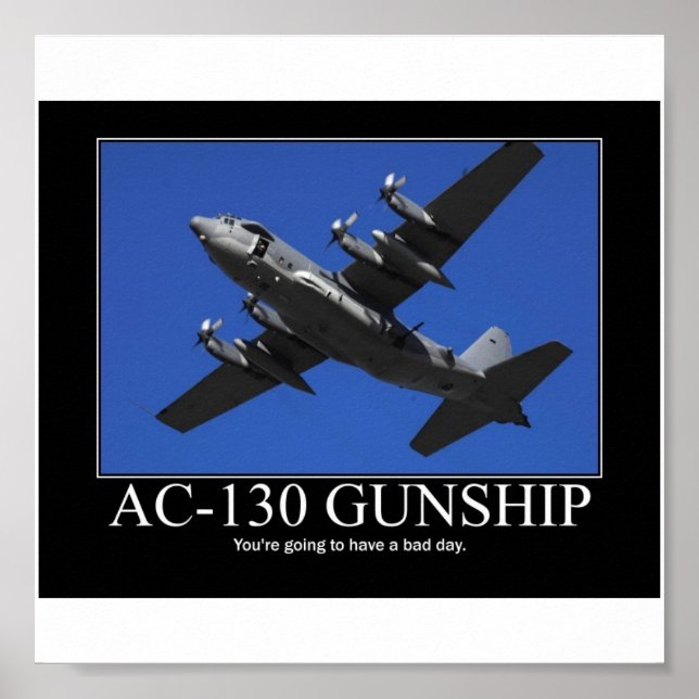 POSTER de Motivação AC-130 Gunship (Frente)