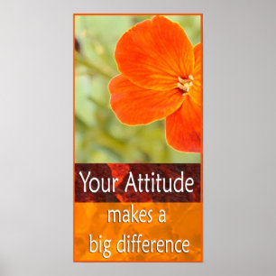Poster de Motivação de Atitude Positiva