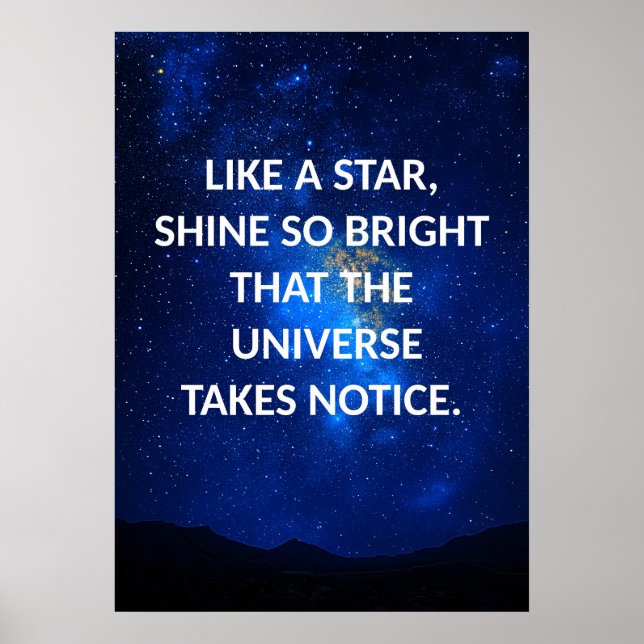 Poster de Motivação do Céu Azul (Frente)