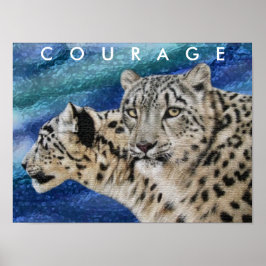 Poster de Motivação dos Leopardos da Neve