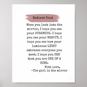 Poster de motivação radiante