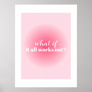 Poster de Motivação Rosa Simples