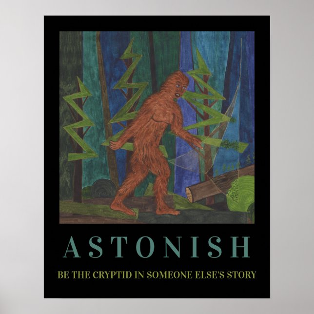 Poster de Motivação Sasquatch (Frente)