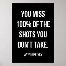 poster de motivação simples, preto e branco