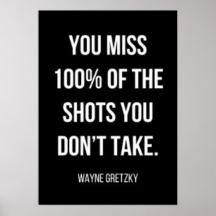 poster de motivação simples, preto e branco