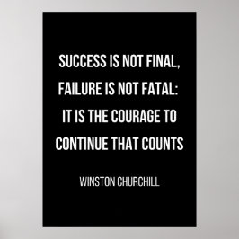 poster de motivação simples, preto e branco