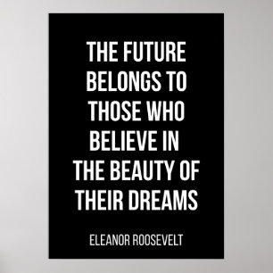 poster de motivação simples, preto e branco