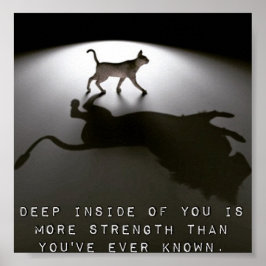 Poster de motivação sobre força