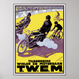 Poster de motocicleta e ciclismo