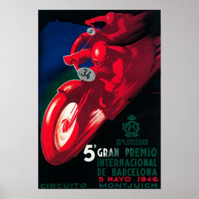 poster de motocicleta Internat de 5 Gran Premio (Frente)