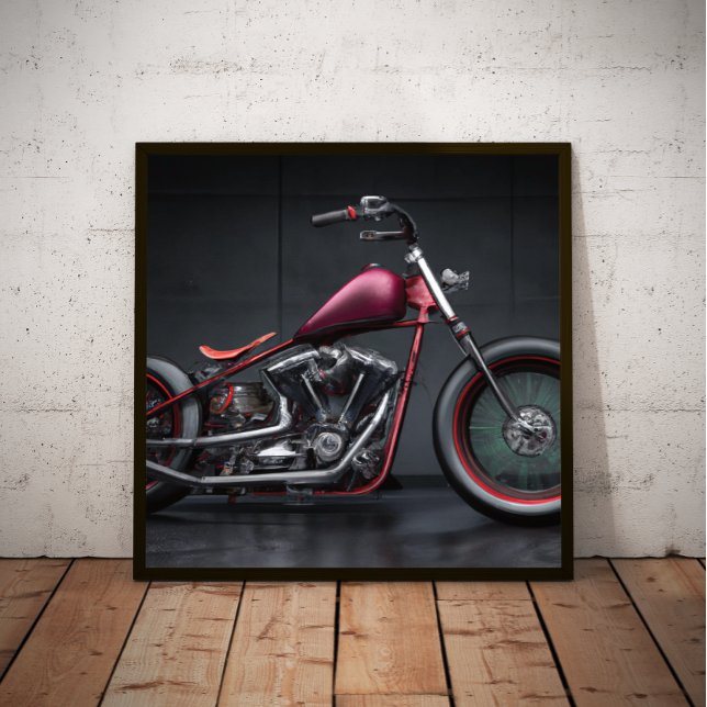Poster de motocicleta Panhead Bobber (Criador carregado)