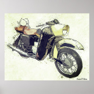 Poster de motocicleta Vintage