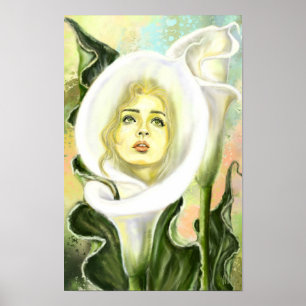 Poster de Mulher com Lírio Calla
