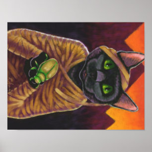 Poster de múmia de gato preto
