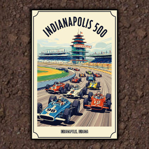 poster de Muro de 500 Vintage de Indianapolis, 196