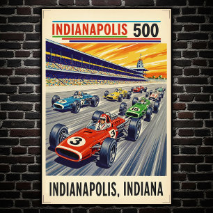 poster de Muro de 500 Vintage de Indianapolis, 196
