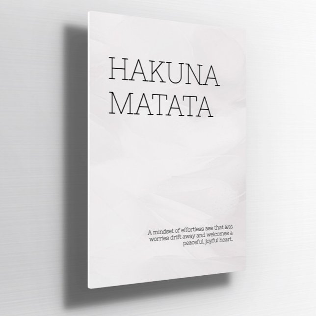 Poster de Muro de Autoamor de Hakuna Matata (Criador carregado)