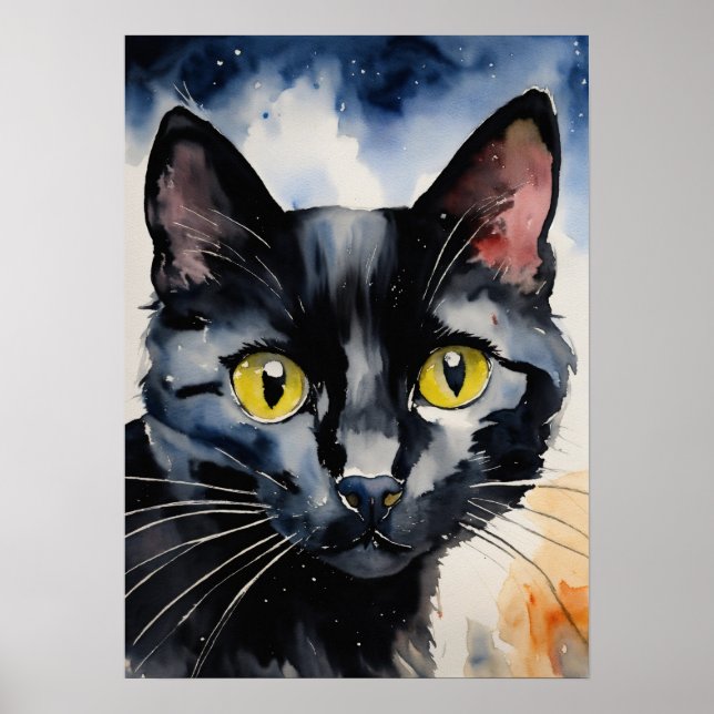 Poster de Muro de Cores Negras (Frente)