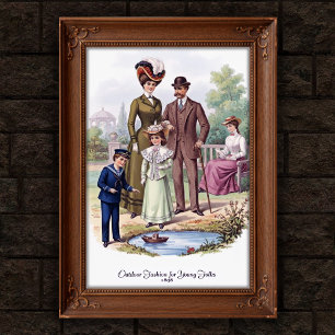 poster de Muro de Moda Exterior de 1898 Vintage