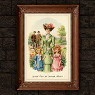 poster de Muro de Moda Exterior de 1901 Vintage