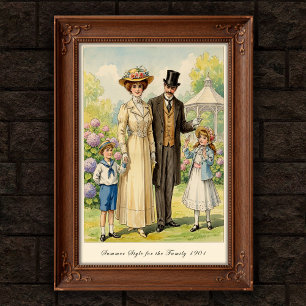 poster de Muro de Moda Exterior de 1901 Vintage