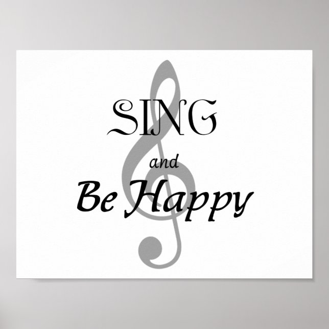 Poster de música "SING and Be Happy" (Frente)