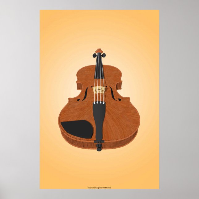 Poster de Música: Violin 3D Model (Frente)