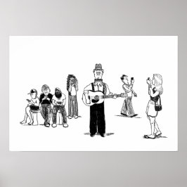 poster de músico ao vivo